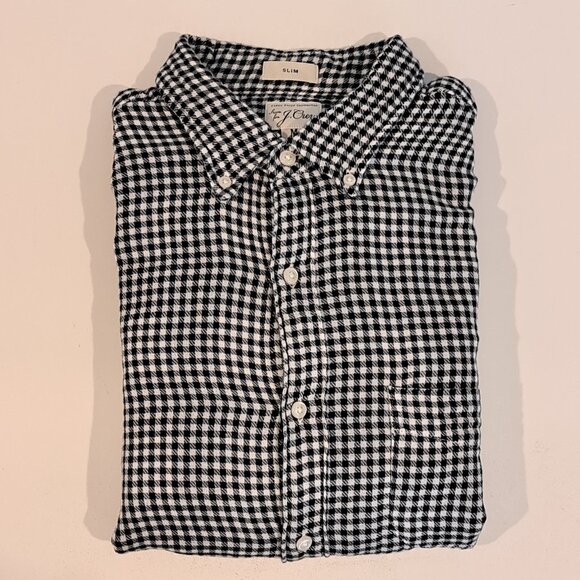 J. Crew Men's Medium Slim Fit Double-Weave Button Down Shirt Style #AY988 - Picture 8 of 15